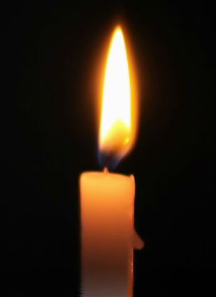 candle with bright flame