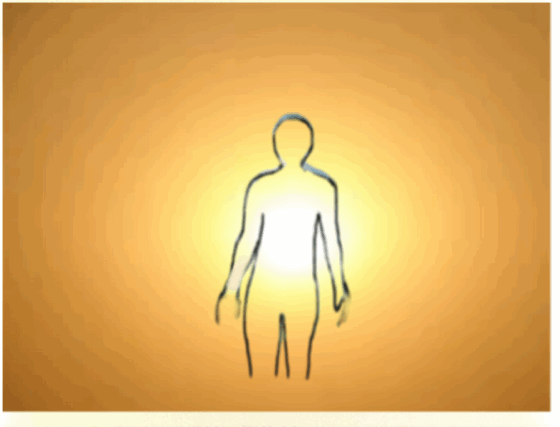 Medical Intuitive Healer vision of figure with healthy lightbody